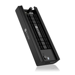 Icy Box IB-180MC-C31 SATAPCIe M.2 SSD Docking Station, Supports 22426080 Drives, USB 3.2 Gen2 Type-A & Type-C, Aluminium Heatsink