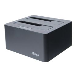 Akasa DuoDock X3 Dual Bay USB 3.1 Gen1 Type-A Clone Docking Station, 2.53.5 SATA