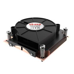 Akasa AK-CC7401BP01 1U Low Profile Intel CPU Cooler w Side Blower Fan, Intel 1700, 1200 & 115x, PWM Fan, Up to 95W TDP