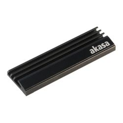 Akasa Passive Cooler for M.2 2280 SSDs, Aluminium Heatsink, Black