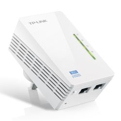 TP-LINK TL-WPA4220 V4 300Mbps AV600 Wireless N Powerline Adapter, Single Add-on Adapter