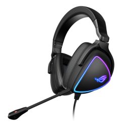 Asus ROG DELTA S RGB Lightweight Gaming Headset, USB-C USB2 Adapter, Hi-Fi ESS Quad-DAC, Boom Mic, Aura Sync