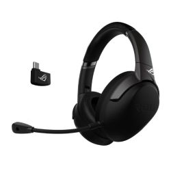 Asus ROG Strix Go 2.4 Wireless Gaming Headset, USB-C/3.5 mm Jack, AI Noise-Cancelling Mic, 25 Hour Battery Life Headsets