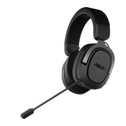 Asus Gaming H3 Wireless Gaming Headset, USB-C USB-A Adapter, Boom Mic, Surround Sound, Deep Bass, Fast-cooling Ear Cushions, Gun Metal