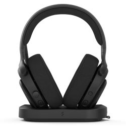 Fractal Design Scape Dark Gaming Headset, WirelessBtoothUSB, Custom-Tuned Drivers, EQ Presets, 40 Hours Battery, Charging Stand, Ambient Lighting