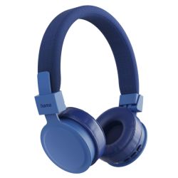 Hama Freedom Lit III Bluetooth Headset w Mic, 3.5mm JackUSB-C, Foldable, Up to 15hrs Battery, Blue