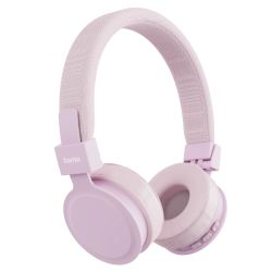 Hama Freedom Lit III Bluetooth Headset w Mic, 3.5mm JackUSB-C, Foldable, Up to 15hrs Battery, Pink