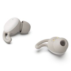 Hama Spirit Calm Bluetooth Earbuds with Mic, Ear Hooks, True Wireless, Touch Control, Voice Control, Charging Case, WhiteGrey