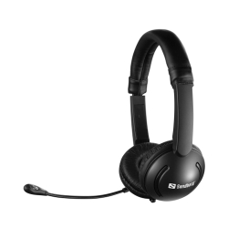 Sandberg (326-15) MiniJack Headset with Boom Microphone, 3.5mm Jack (PC Adapter included), Padded Headband & Soft Ear Pads, 5 Year Warranty Headsets/Speakerphones