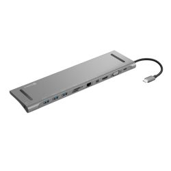 Sandberg 136-23 USB-C All-in-1 Docking Station - USB-C, 3 x USB-A, HDMI, Mini DisplayPort, VGA, 1 x RJ45, 1 x Audio, Micro SDTF Card Slot, 87W Charging via USB-C
