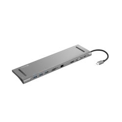 Sandberg 136-31 USB-C 10-in-1 Docking Station - USB-C up to 100W, HDMI, VGA, 3 x USB-A, 1 x RJ45, 1 x Audio Out, SD, Micro SDTF, Aluminium, 5 Year Warranty
