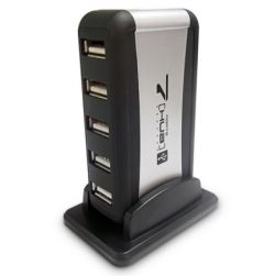 Dynamode (USB-H70-1A2.0) External 7-Port USB 2.0 Hub, Mains Powered USB Hubs