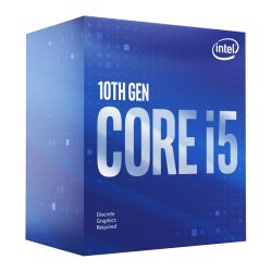 Intel Core I5-10400F CPU, 1200, 2.9 GHz 4.3 Turbo, 6-Core, 65W, 14nm, 12MB Cache, Comet Lake, No Graphics