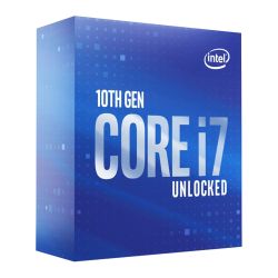 Intel Core I7-10700K CPU, 1200, 3.8 GHz 5.1 Turbo, 8-Core, 125W, 14nm, 16MB Cache, Overclockable, Comet Lake, NO HEATSINKFAN