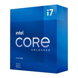Intel Core i7-11700KF CPU, 1200, 3.6 GHz 5.0 Turbo, 8-Core, 125W, 14nm, 16MB Cache, Overclockable, Rocket Lake, No Graphics, NO HEATSINKFAN