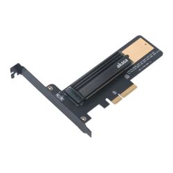 Akasa M.2 SSD to PCIe Adapter Card with Heatsink Cooler, Low Profile Bracket Power / Fans / PCIe