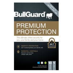 Bullguard Premium Protection 2021 Retail 10 Pack - 10 x 10 User Licences - 1 Year - PC, Mac & Android Anti-Virus