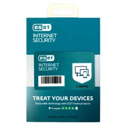 ESET Internet Security Retail Box 10 Pack 10 x 1 Device Licences - 1 Year - PC, Mac, Linux & Android Anti-Virus