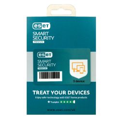ESET Smart Security Premium Retail Box 10 Pack 10 x 5 Device Licences - 1 Year - PC, Mac, Linux & Android Anti-Virus