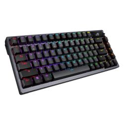 Asus ROG AZOTH Compact 75 Mechanical RGB Gaming Keyboard, WirelessBtoothUSB, Hot-Swap ROG NX Snow Switches, OLED Display, Control Knob, Mac Support, Black