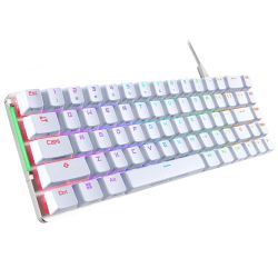 Asus ROG FALCHION ACE Compact 65 Mechanical RGB Gaming Keyboard, Wired Dual USB-C, ROG NX Red Switches, Per-key RGB Lighting, Touch Panel, White Edition