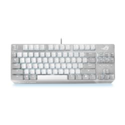 Asus ROG Strix SCOPE NX TKL Moonlight White Compact Mechanical RGB Gaming Keyboard, ROG NX Mechanical Switches, Stealth Key, Quick-Toggle, White and Grey Keyboards