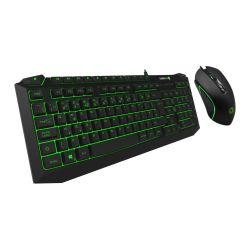 GameMax Pulse 7-Colour LED Gaming Desktop Kit w Pulsing Mouse, Multimedia, Anti-Ghosting, 600-3200 DPI Mouse, Sound Activated LED Effects