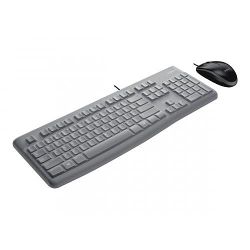 Logitech MK120 Wired Keyboard and Mouse Desktop Kit, USB, Educational Version w Removable Silicon Cover, OEM Packaging