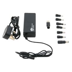Powercool Universal 65W Laptop PSU, 18-20V, 8 Adapters, Auto Select Laptop Power Supplies