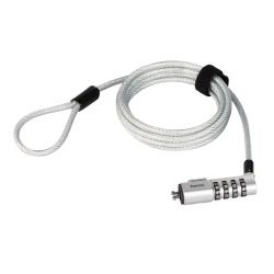 Hama Nano Notebook Lock with 4-Digit Number Combination, Hook & Loop Cable Tie Laptop Accessories
