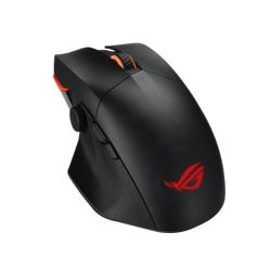Asus ROG Chakram X Gaming Mouse with Qi Charging, WiredWirelessBluetooth, 36000 DPI, Programmable Joystick, RGB Lighting