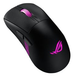 Asus ROG Keris II Origin Wireless Lightweight RGB Gaming Mouse, WiredWirelessBtooth, AimPoint Pro Sensor, Push-Fit Switch Socket, 42000 DPI, Black