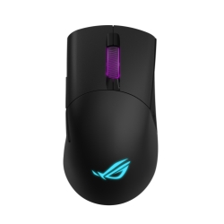 Asus ROG Keris WiredWirelessBluetooth Optical Gaming Mouse, 16000 DPI, Swappable Buttons, RGB Lighting