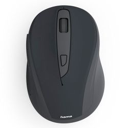 Hama WM-400 Compact Wireless Optical Mouse, 6 Buttons, 800-1600 DPI, Black
