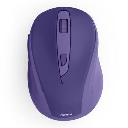 Hama WM-400 Compact Wireless Optical Mouse, 6 Buttons, 800-1600 DPI, Blue