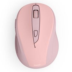Hama WM-400 Compact Wireless Optical Mouse, 6 Buttons, 800-1600 DPI, Pink