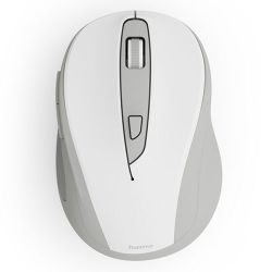 Hama WM-400 Compact Wireless Optical Mouse, 6 Buttons, 800-1600 DPI, White