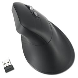 Kensington Pro Fit Ergo MY630 EQ Rechargeable WirelessBluetooth Vertical Mouse, Connect to 3 Devices, 2400 DPI, 4 Months Battery, Black *Right Handed version*