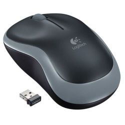 Logitech M185 Wireless Notebook Mouse, USB Nano Receiver, BlackGrey