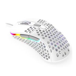 Xtrfy M4 RGB Wired Optical Gaming Mouse, USB, 400-16000 CPI, Omron Switches, 125-1000 Hz, Adjustable RGB, White