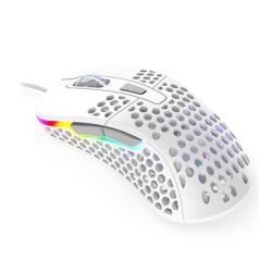 Xtrfy M4 RGB Wired Optical Gaming Mouse, USB, 400-16000 DPI, Omron Switches, 125-1000 Hz, Adjustable RGB, White Mice