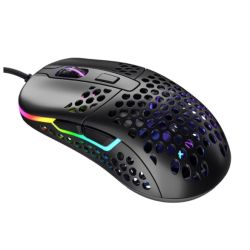 XTRFY M42 Wired Optical Ultra-Light Gaming Mouse, USB, 400-16000 DPI, Omron Switches, Adjustable RGB, Modular Design, Black Mice