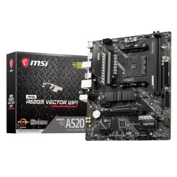MSI MAG A520M VECTOR WIFI, AMD A520, AM4, Micro ATX, 2 DDR4, HDMI, DP,  AC Wi-Fi, GB LAN, 1x M.2