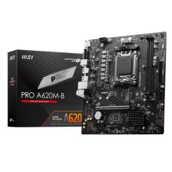 MSI  PRO A620M-B, AMD A620, AM5, Micro ATX, 2 DDR5, VGA, HDMI, 2.5G LAN, 1x M.2