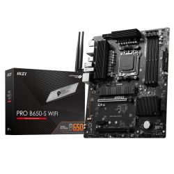 MSI PRO B650-S WIFI, AMD B650, AM5, ATX, 4 DDR5, HDMI, DP, Wi-Fi 6E, 2.5G LAN, 2x M.2