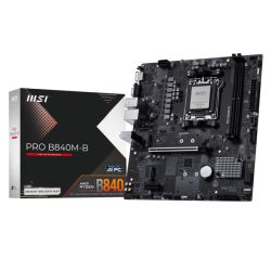 MSI PRO B840M-B, AMD B840, AM5, Micro ATX, 2 DDR5, VGA, HDMI, 2.5G LAN, 2x M.2