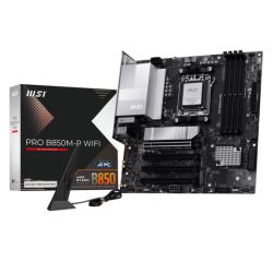 MSI PRO B850M-P WIFI, AMD B850, AM5, Micro ATX, 4 DDR5, HDMI, DP, Wi-Fi 7, 5G LAN, 3x M.2