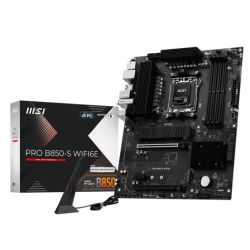MSI PRO B850-S WIFI6E, AMD B850, AM5, ATX, 4 DDR5, HDMI, DP, Wi-Fi 6E, 2.5G LAN, 2x M.2
