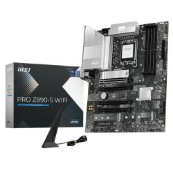MSI PRO Z890-S WIFI, Intel Z890, 1851, ATX, 4 DDR5, HDMI, DP, TB4, Wi-Fi 7, 2.5G LAN, 3x M.2