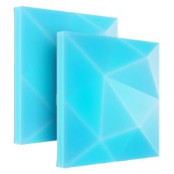 Nanoleaf Blocks Textured Large Square Panels Add-On Kit 2 Panels, 3D Design, Edge to Edge Illumination *Expansion Kit Only*